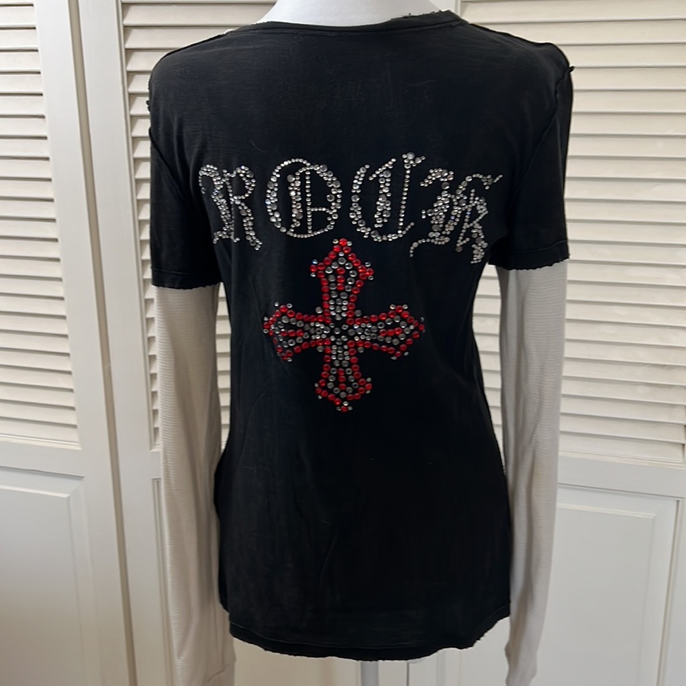 Rocker T-Shirt with rhinestone details